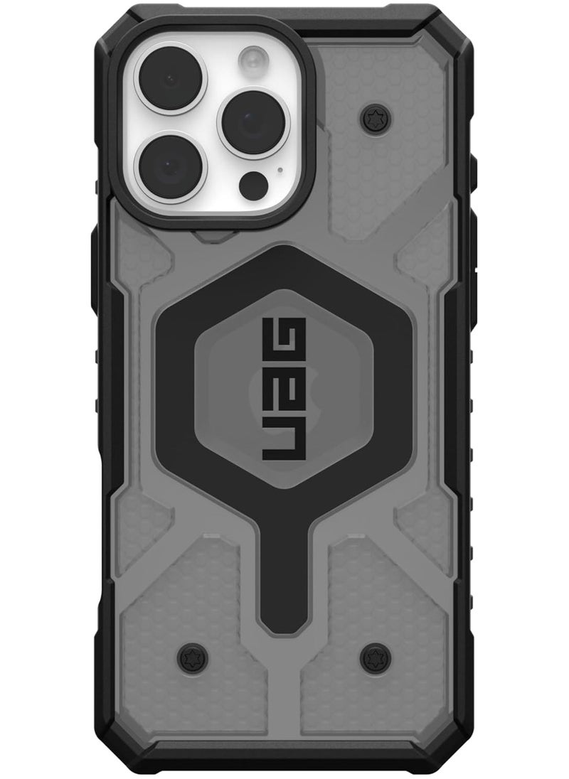 Urban Armor Gear UAG Pathfinder Clear MagSafe for iPhone 16 Pro Max Case Cover [18 Feet Drop tested]  - Ash | Black  - Image 4