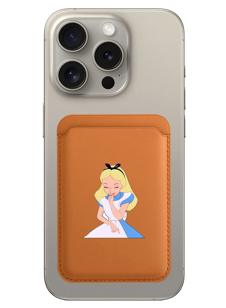 Theodor Magnetic Wallet, Compatible with MagSafe Wallet, for iPhone Wallet, for iPhone 16/15/14/13/12 Series, Not for iPhone 13/12 mini, 3 Card Holder, Vegan Leather, Brown - Alice Gigling - Image 1