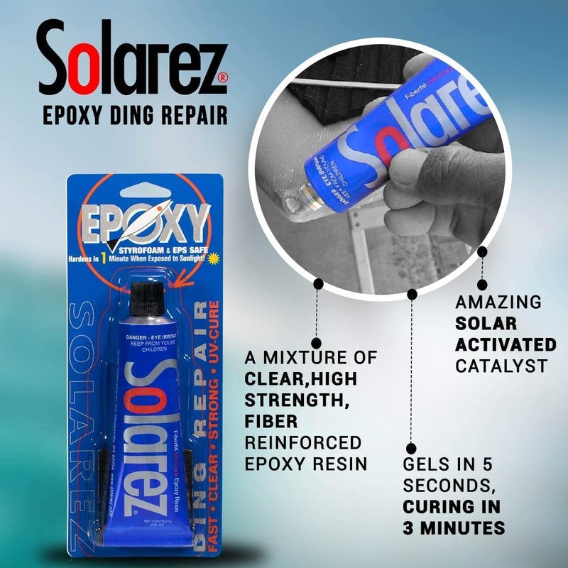 Solarez UV Cure Epoxy Ding Resin - SUP Paddleboard & Surfboard Repair Kit - Image 2