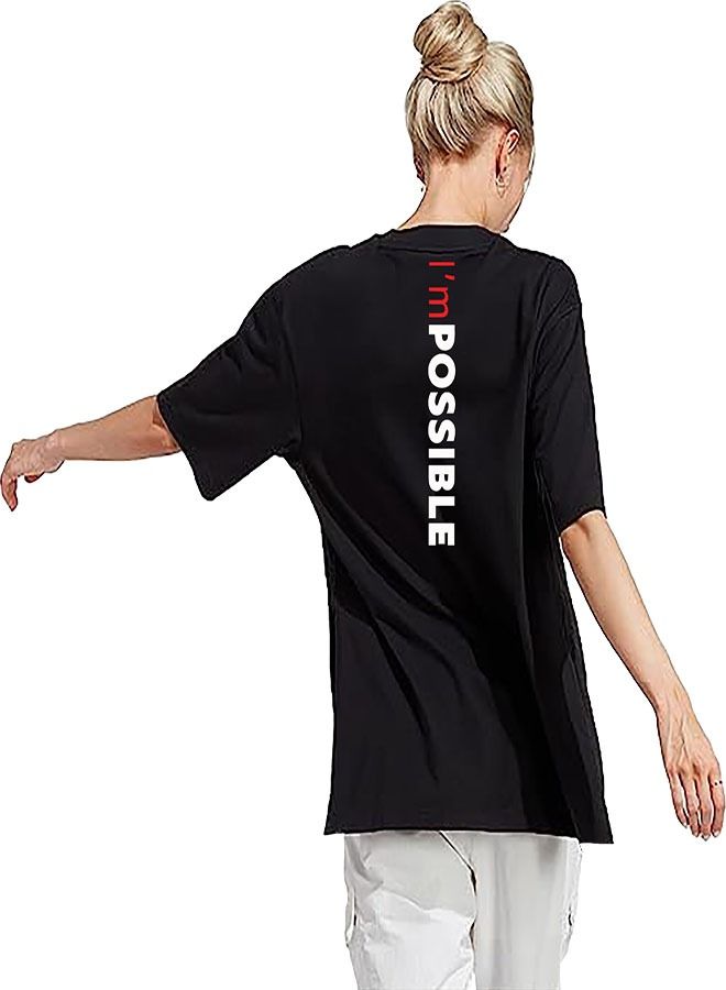 Genérico Women's Oversize T-shirt - No Pain No Gain Printed for exercise, gym and bodybuilding 001  - Image 3