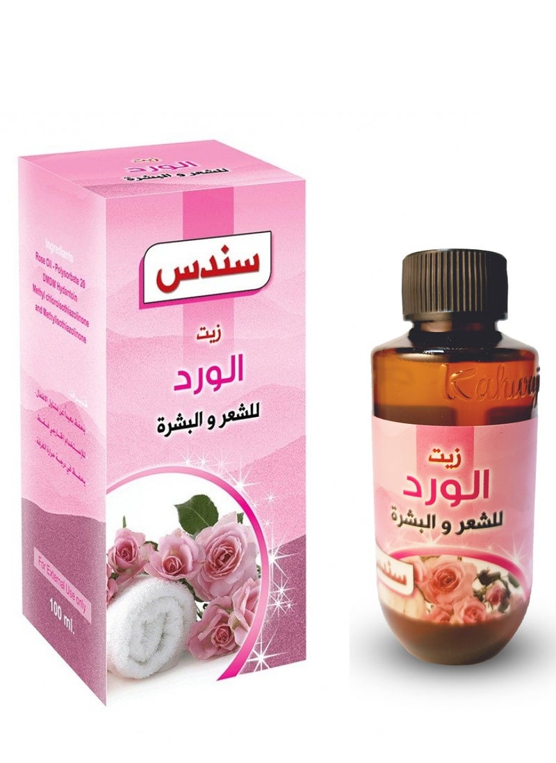 سندس زيت الورد للشعر والبشرة  100 مل  - Image 1