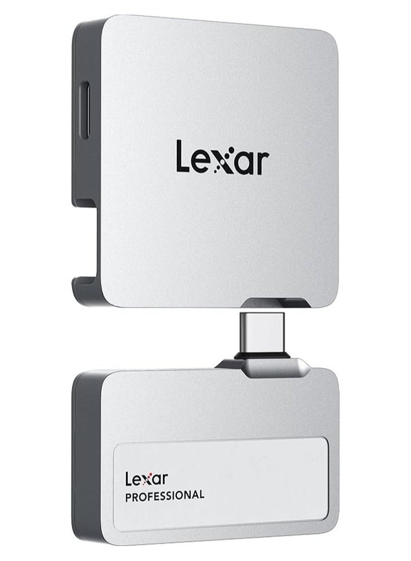Lexar 1TB Professional Go Portable SSD w/Hub, Supports Apple ProRes, Up to 1050MB/s Read & 1000MB/s Write, USB 3.2 Gen 2, Rugged, Compatible with iPhone 15 Series, PC & Mac (LSL400S001T-RNSNU) - Image 1
