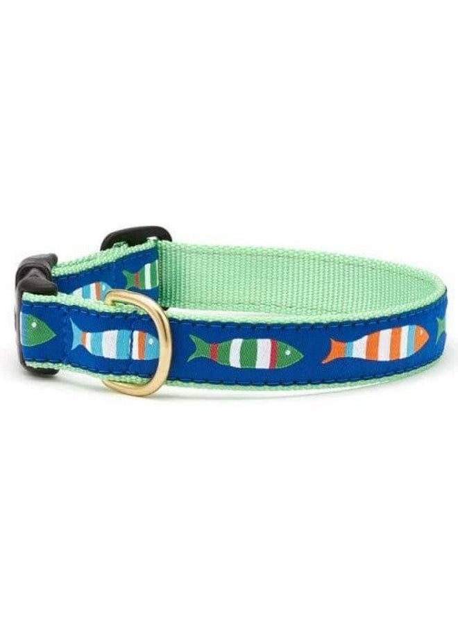 Up Country Up Country Fun-C-M Funky Fish Dog Collar M Wide (1 Inch) 