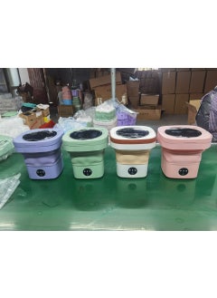 Lazy Folding Washing Machine Automatic underwear washing socks small portable water injection drainage spin-drying washing machine Green/6 liters large capacity Green/6 liters large capacity