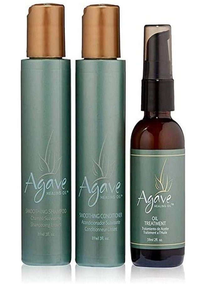 Agave HEALING OIL Agave Agave Smoothing Trio, 3 Count (Pack of 1)  - Image 1
