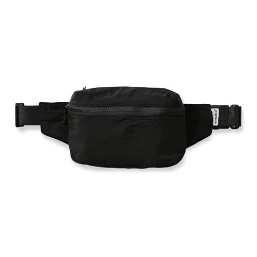 Nomadix Fanny Pack Raven Black Lightweight WaterResistant Crossbody Bag for Hiking Festivals and Travel EcoFriendly Recycled Nylon with Key Clip Dual Pockets and Secure Storage - Image 1