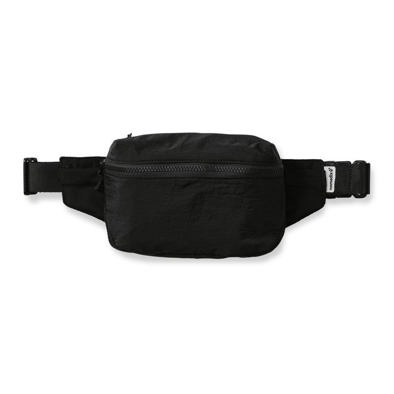 Nomadix Fanny Pack Raven Black Lightweight WaterResistant Crossbody Bag for Hiking Festivals and Travel EcoFriendly Recycled Nylon with Key Clip Dual Pockets and Secure Storage - Image 2