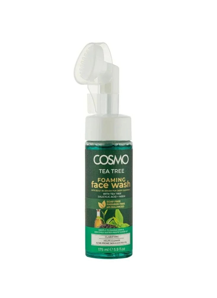 COSMO Foaming Face Wash with Tea Tree with Brush 175 Ml 