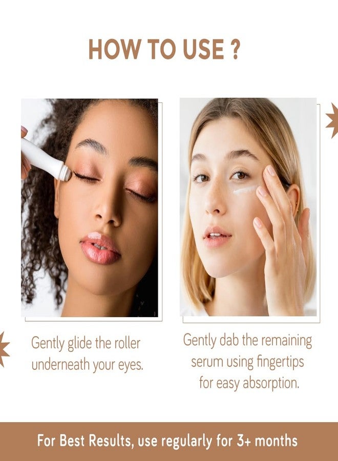 Moody DermaSoothe Ceramide & Vitamin E Repairing Under Eye Roll on Serum | Brightening & Repairing Under Eye Cream | With Vitamin E for Dark Circles, Puffiness & Fine Lines | 10 ml - Image 4