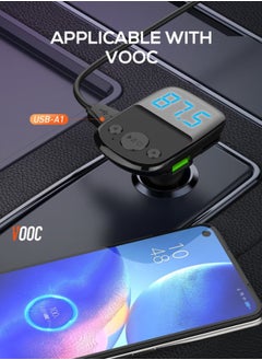 LDNIO جهاز إرسال FM بتقنية البلوتوث 25 وات، شاحن USB مزدوج QC3.0 + PD، شاحن سيارة سريع ببروتوكول كامل  - Image 4