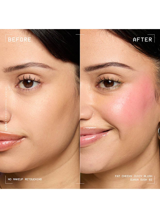 NYX PROFESSIONAL MAKEUP Fat Cheeks Juicy Blush, Liquid Blush, 12 HR Wear, Guava Gush - Image 2