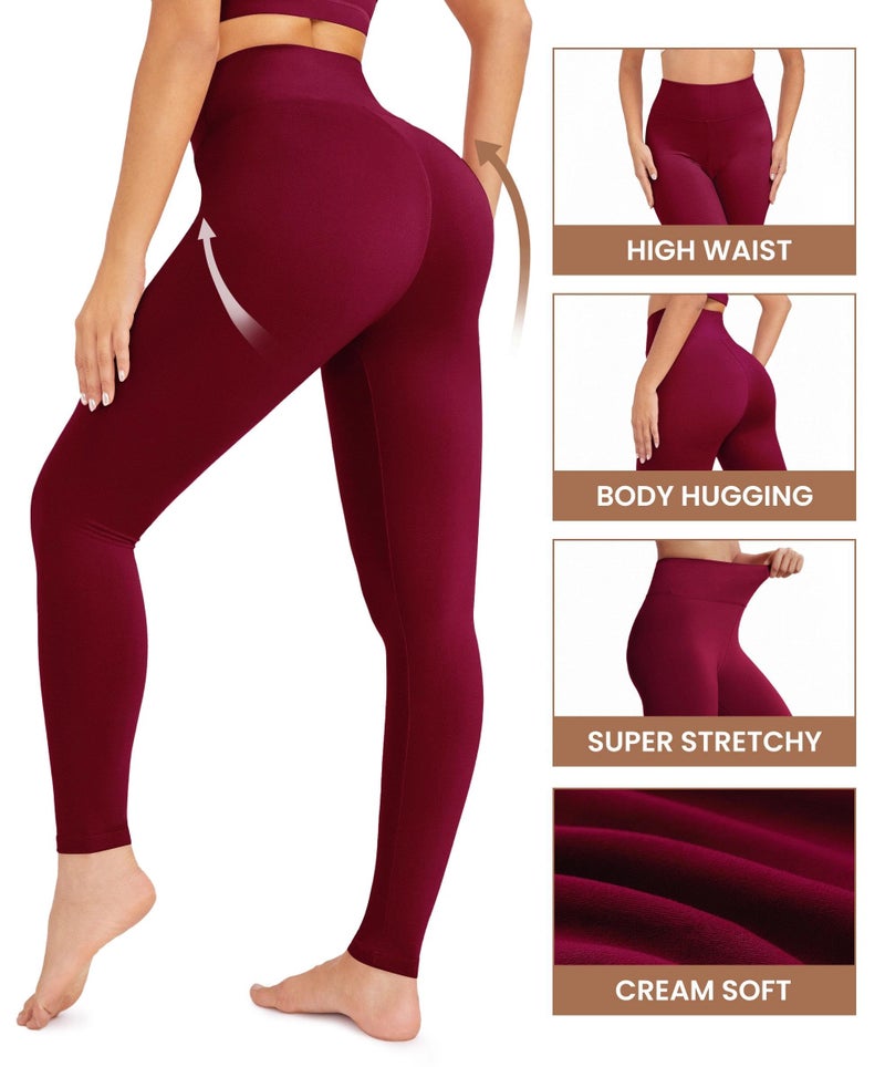 VALANDY Creamlush 5 Pack Women's Leggings Buttery Soft High Waisted Yoga Pants Full-Length Workout Leggings - Image 5