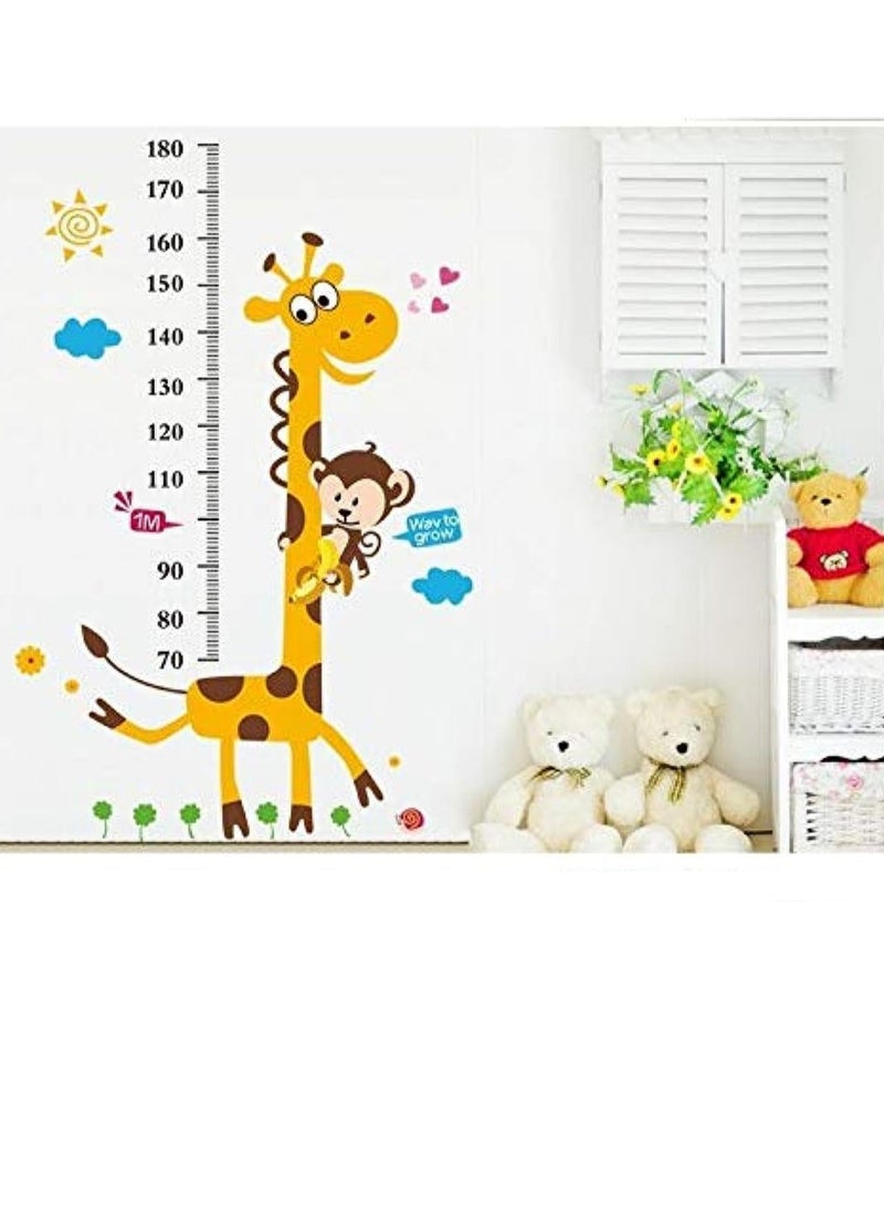 Gonice Cartoon Giraffe Kids Growth Chart Height Measure For Home/Kids Rooms Diy Wall Stickers  - Image 1