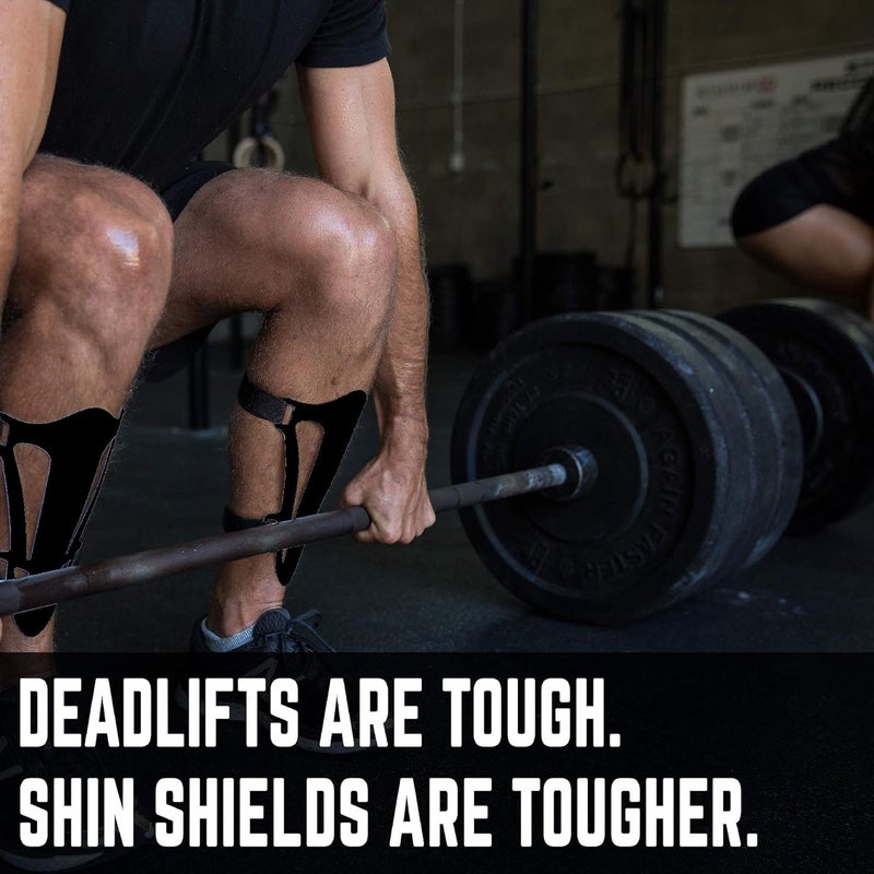 SMART STRENGTH Deadlift Shin Guards, Box Jump Shin Guard Protector, Smart Shin Shields best workout protection for Deadlifts, CrossFit, Weightlifting, Powerlifting, Jumps, 2.5 mm hard bearing grade plastic Pair of 2 - Image 4
