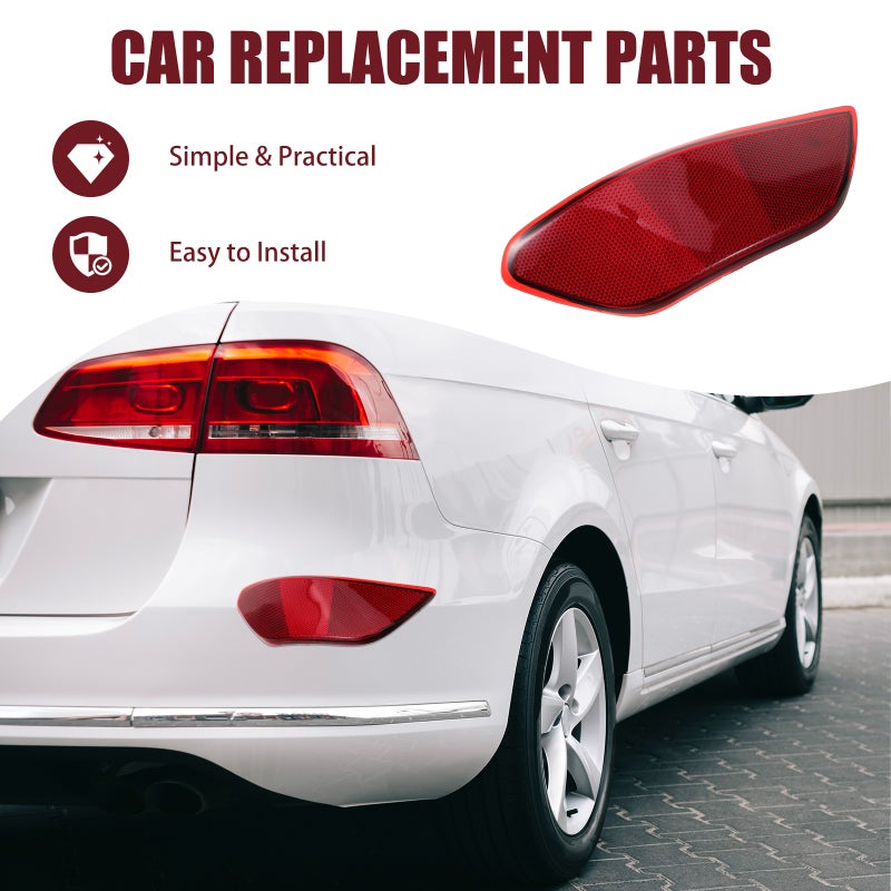 2pcs Rear Bumper Trim Reflector Light Replacement Lamp Rear Bumper Light For Car (Right) - Image 4