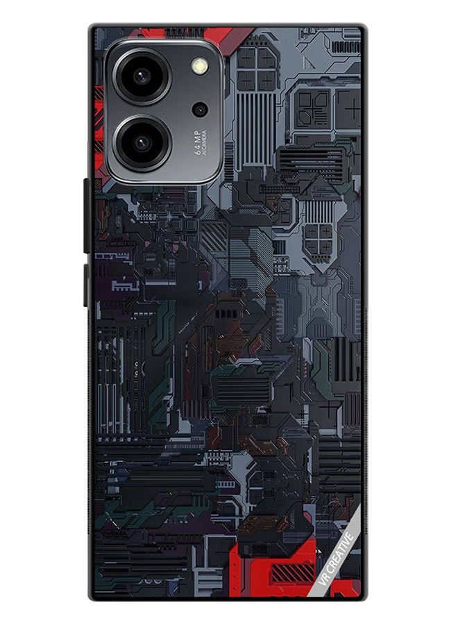 VR CREATIVE Protective Case Cover For Honor 80 SE Tech Design Multicolour - Image 1