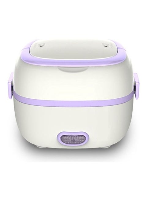 Multi-Function Electric Lunch Box White/Purple 18 x 16cm