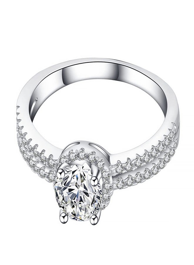 Peora American Diamond Studded White Plated Finger Ring Fashion Wear Stylish Jewellery Gift for Girls & Women (PX8R73-7) - Image 3