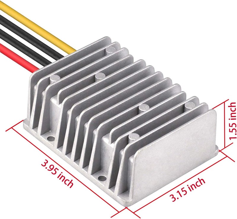 Cllena DC 8V-40V to 13.8V 20A Automatic Buck Boost Converter Step Down/Up Regulator Voltage Reducer Converter Waterproof Regulated DC Power Supply for Golf Cart Club Car LED Light - Image 5