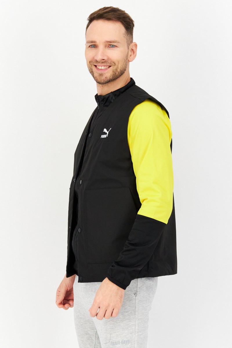 PUMA Men Sportswear Fit Classic Gilet Embroidered Logo Vest Jacket, Black - Image 2