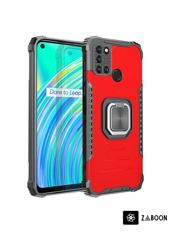 Zaboon Protective Case Cover For OPPO Realme C17 / Realme 7i Fierce Warrior Series Armor Aluminum Alloy + TPU  with Ring Holder - Image 1