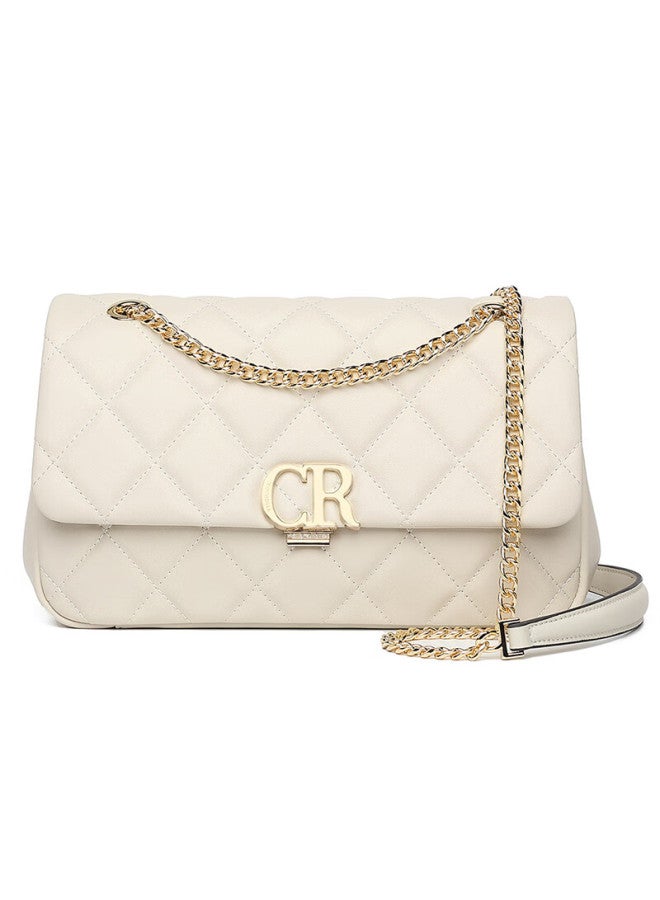 Crocodile Festival Light Luxury Cowhide Women's Handbag, Classic Diamond Pattern Shoulder Bag, High-end Crossbody Ladies Chain Bag, Gift - Image 4