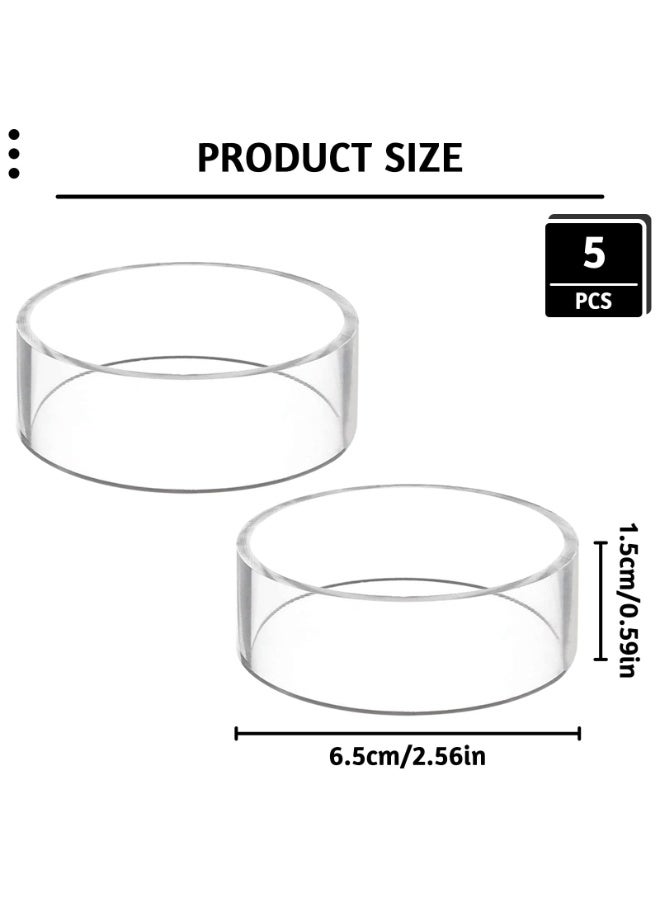 كيلا 5 مجموعات من إطارات الكرة الاكريليك عرض شفافة إطارات كرة السلة كرة القدم، والتي تنطبق أيضا على كرة القدم الكرة الطائرة البولينج كرة القدم عرض - Image 2