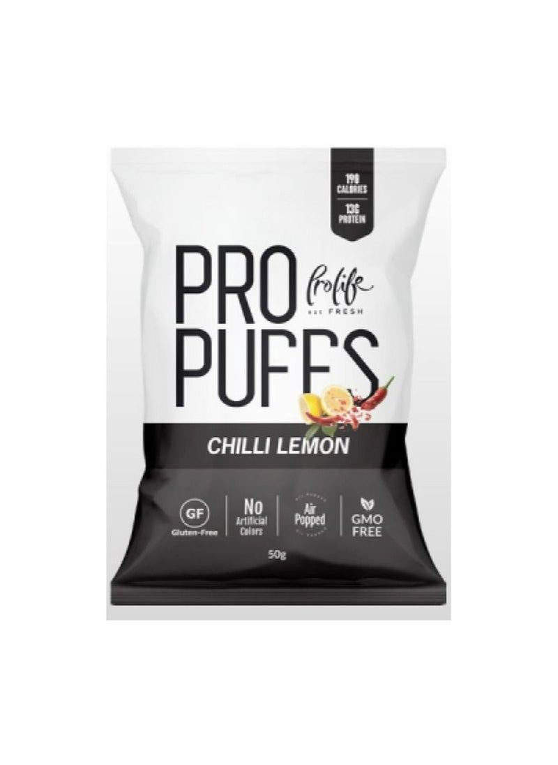Prolife Pro Life Pro Puffs Chips chili Lemon Flavor 50grms  - Image 2