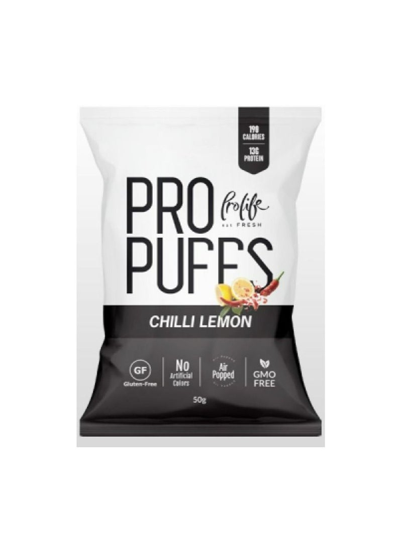 Prolife Pro Life Pro Puffs Chips chili Lemon Flavor 50grms  - Image 1