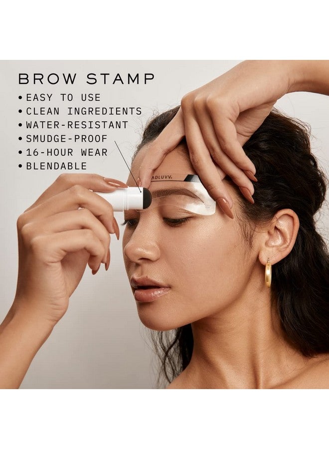 MADLUVV Eyebrow Stencil Kit Easytouse Natural Look 6 Popular Shapes Used By Professionals Includes Stamp Stencils Spoolie And Travel Bag (Medium Brown) - Image 5