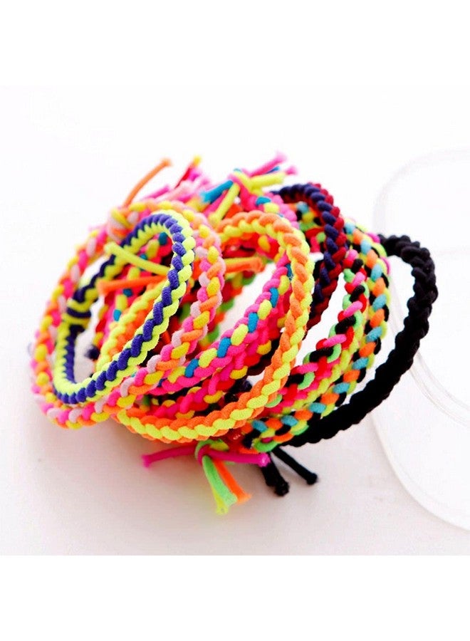 DDJYP Fashion Braided Super Stretch Hair Ties Elastic 30 Pack, Hair Band Women Hair Accessories Ponytail Holder - Image 2