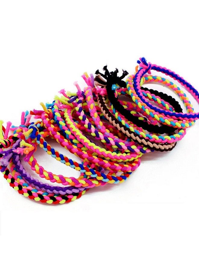 DDJYP Fashion Braided Super Stretch Hair Ties Elastic 30 Pack, Hair Band Women Hair Accessories Ponytail Holder - Image 1