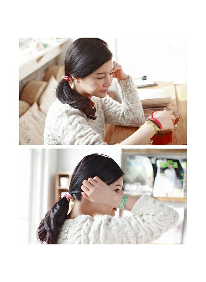 DDJYP Fashion Braided Super Stretch Hair Ties Elastic 30 Pack, Hair Band Women Hair Accessories Ponytail Holder - Image 3