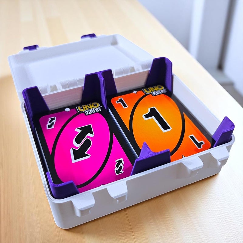 Sentosa Flip Card Game Storage Box with Detachable Tray, Snap-On Locks (Double Deck Box + 1 Original Flip Cardset) - Image 5