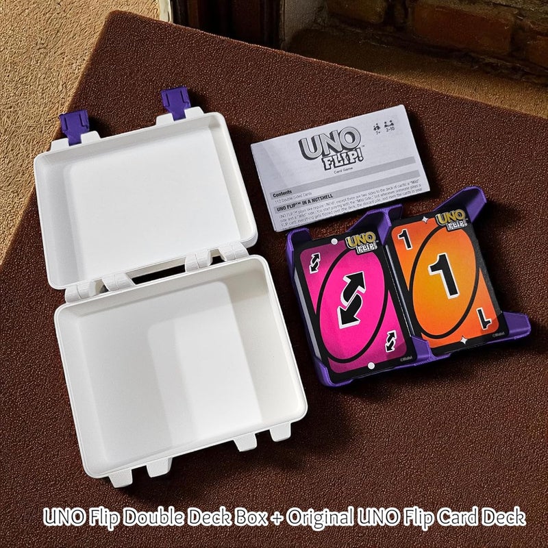 Sentosa Flip Card Game Storage Box with Detachable Tray, Snap-On Locks (Double Deck Box + 1 Original Flip Cardset) - Image 3