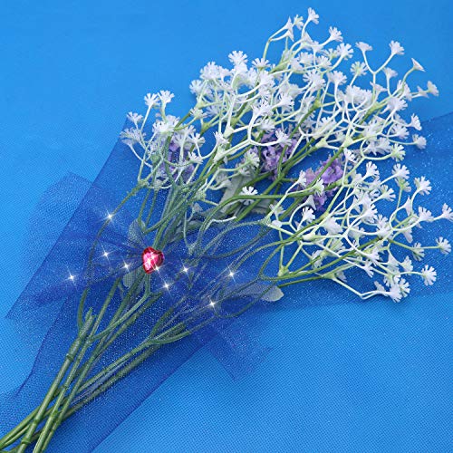 Senkary Glitter Tulle Roll Sparkling Tulle Ribbon Fabric Spool for Wedding Decoration Gift Wrapping, 6 Inch by 25 Yards (Royal Blue) - Image 4
