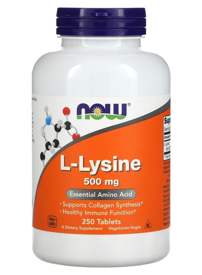 now L-Lysine 500 mg 250 Tablets