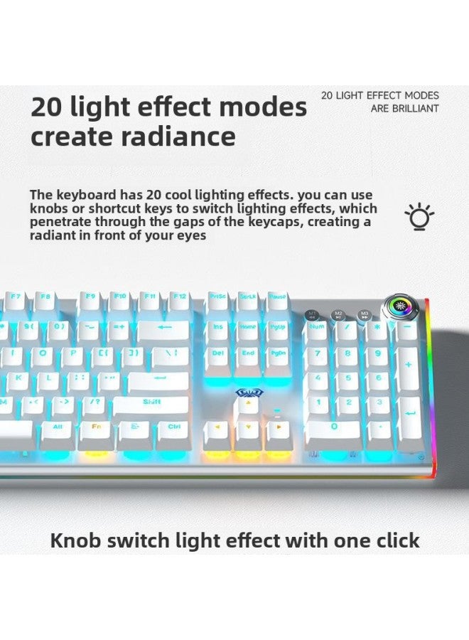 20 Mechanical Keyboard Electric Competition 10 Engraved Notebook F30 Universal Desktop Computer 4 Key Game Dedicated Side Engraved-Color:Black Axis-【cloud Woof Woof】 Theme Model-mechanical Keyboard-no - Image 4