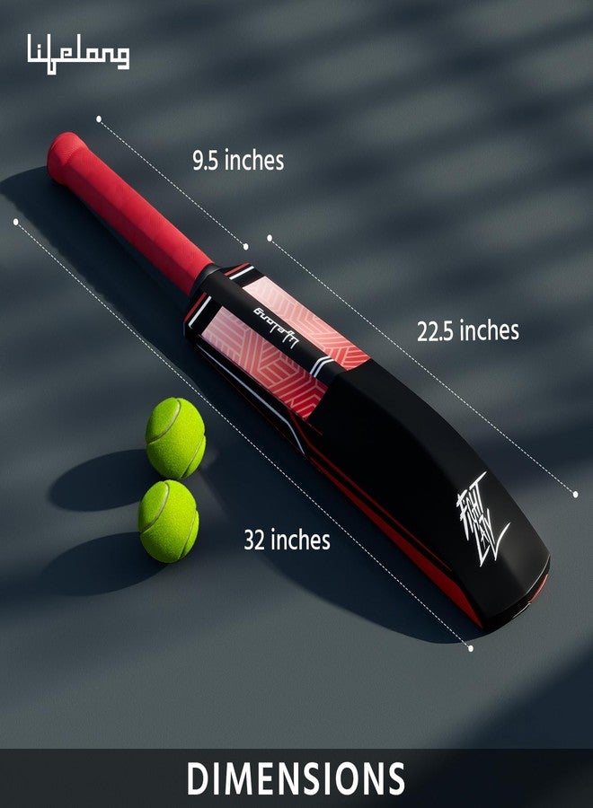 Lifelong Cricket Bat | 32 Inches Plastic Cricket Bat for Soft Tennis Ball | Lightweight Fiber, Hard Plastic, Anti-Slip Grip | Ideal for Adults, Kids, Practice, Turf, & All Age Groups - Image 3