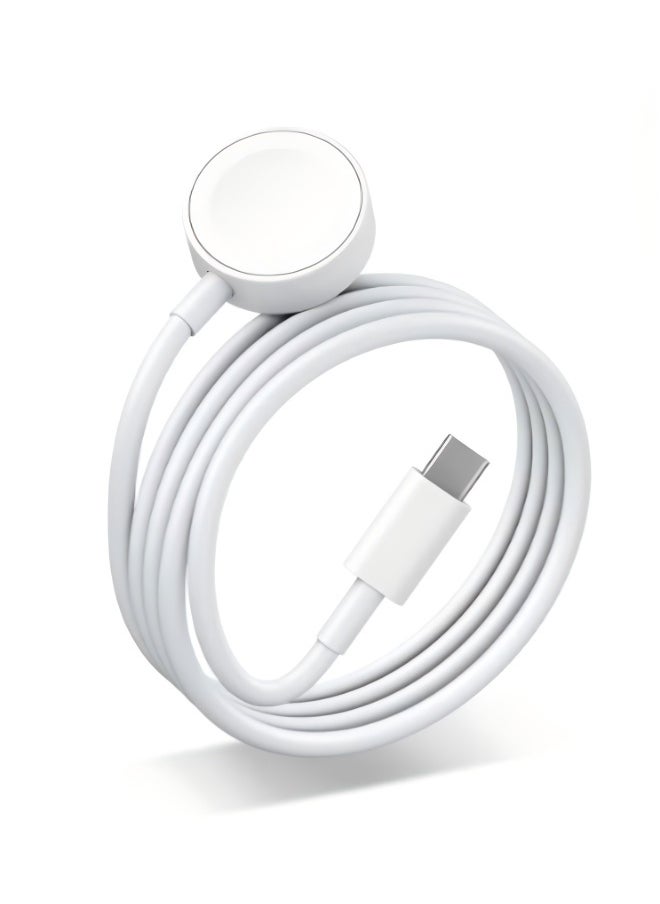 Fast Charging USB C Watch Charger Cord Compatible for Apple Watch, Magnetic Watch Charging Cable Compatible for Watch Series 9/8/7/Ultra/Ultra2/SE2/6/5/4/3/2/1/SE1, Type C Cord, 1M