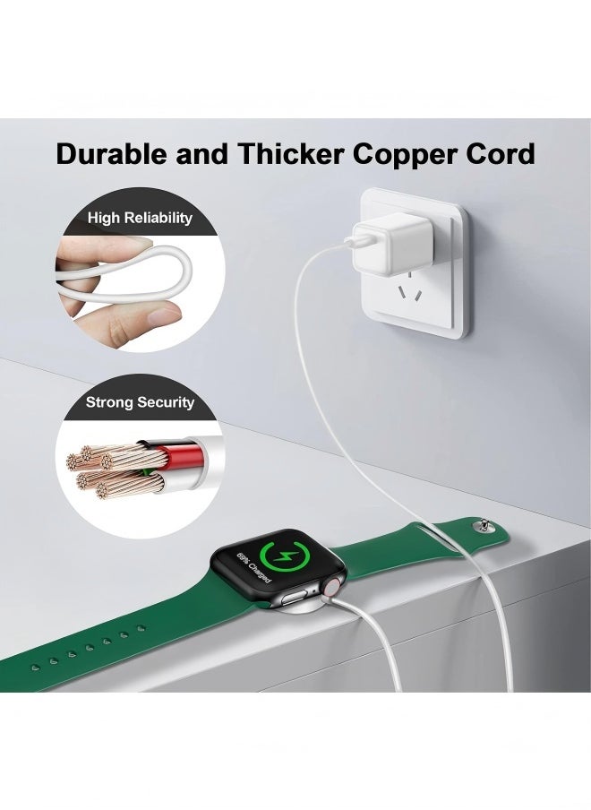 Fast Charging USB C Watch Charger Cord Compatible for Apple Watch, Magnetic Watch Charging Cable Compatible for Watch Series 9/8/7/Ultra/Ultra2/SE2/6/5/4/3/2/1/SE1, Type C Cord, 1M