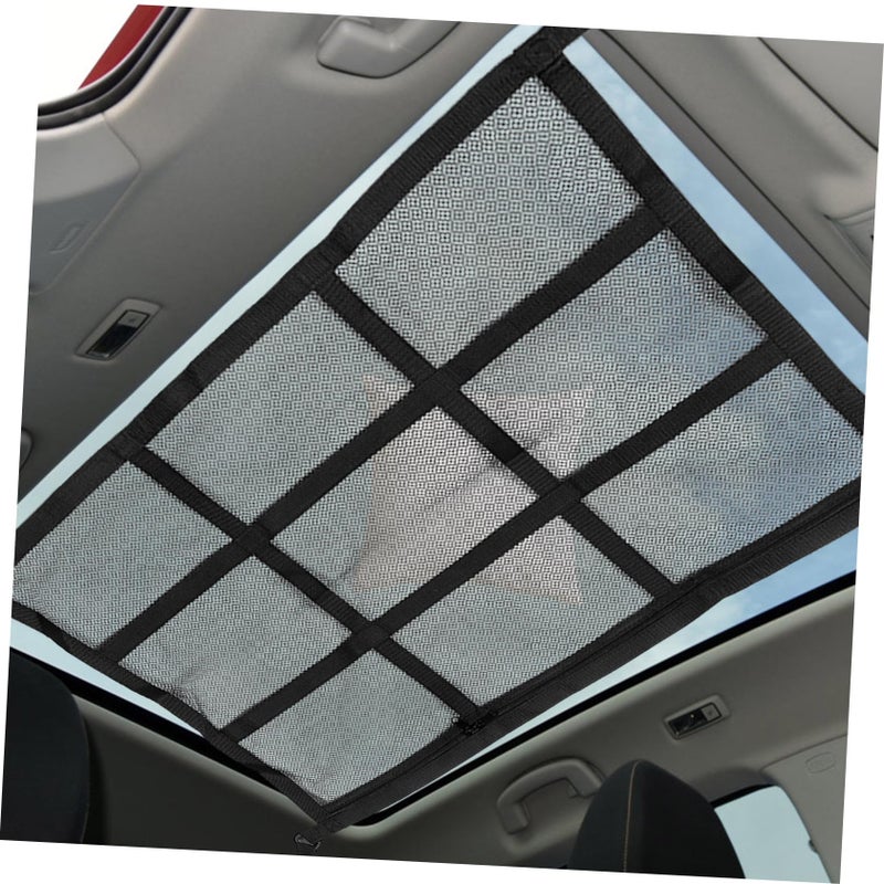 Dual Layer Car Ceiling Storage Net Organizer For SUV Truck Van Breathable Mesh - Image 5