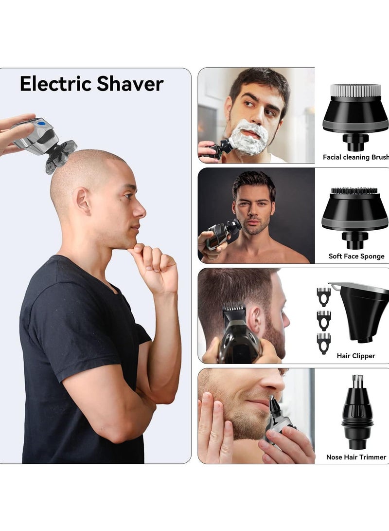general Men's Electric Shaver - 5-in-1 Wireless Rechargeable Shaver, Waterproof Wet/Dry Spin Grooming Kit with LED Display - Image 2