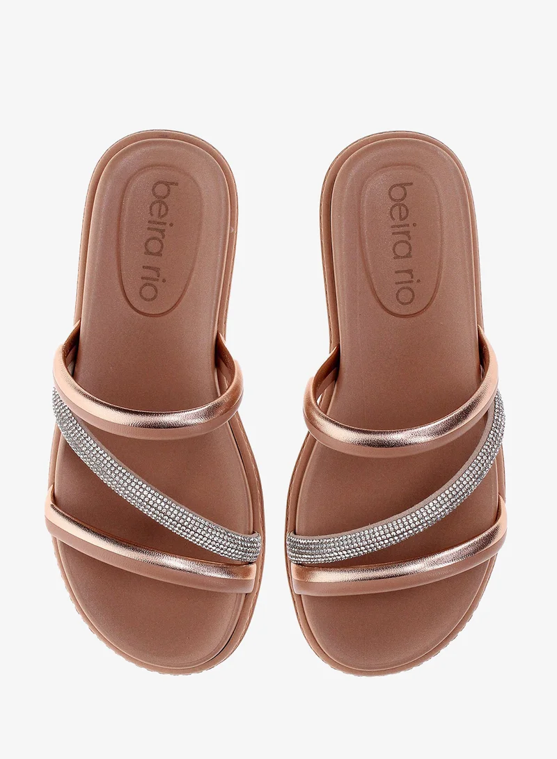 Beira Rio Beige Flat Sandals for Women – Stylish & Comfortable Everyday Wear for Women | Best Price UAE