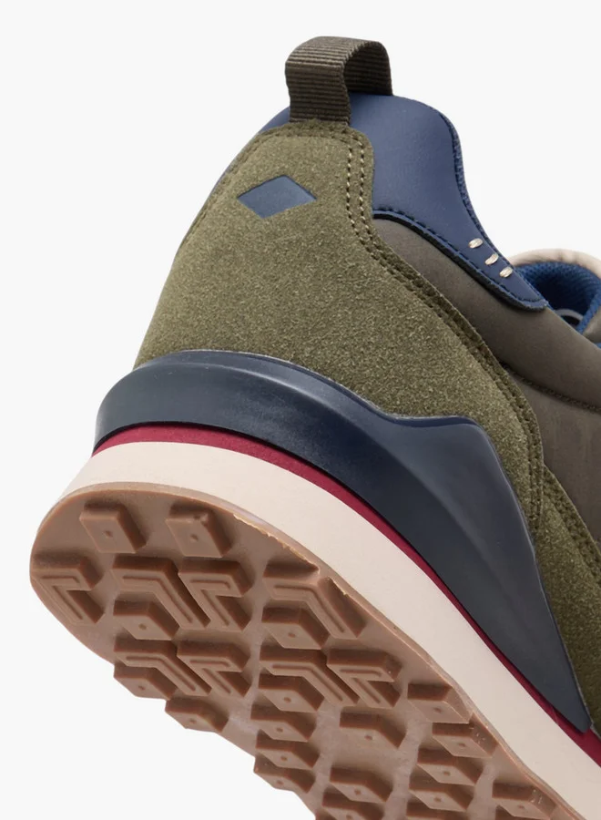 Lee Cooper Men's Panelled Sneakers with Lace-Up Closure