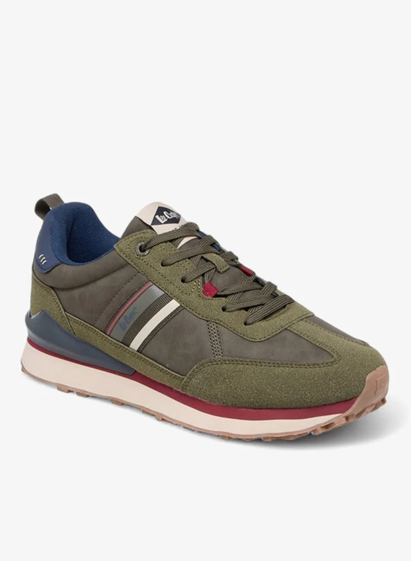 Lee Cooper Men's Panelled Sneakers with Lace-Up Closure