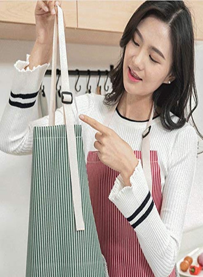 KITOOL Cute Adjustable Bib Waterproof Apron with Pockets and Hands Wiping Quilt for Women,men, Home garden Kitchen, Grill, Cooking, Restaurant. (Pack-1 Green) - Image 4