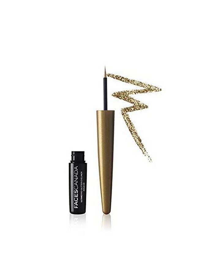 Faces Canada Ultime Pro Glitter Eyeliner Gold 01 1.7Ml Shimmery Finish - Image 4