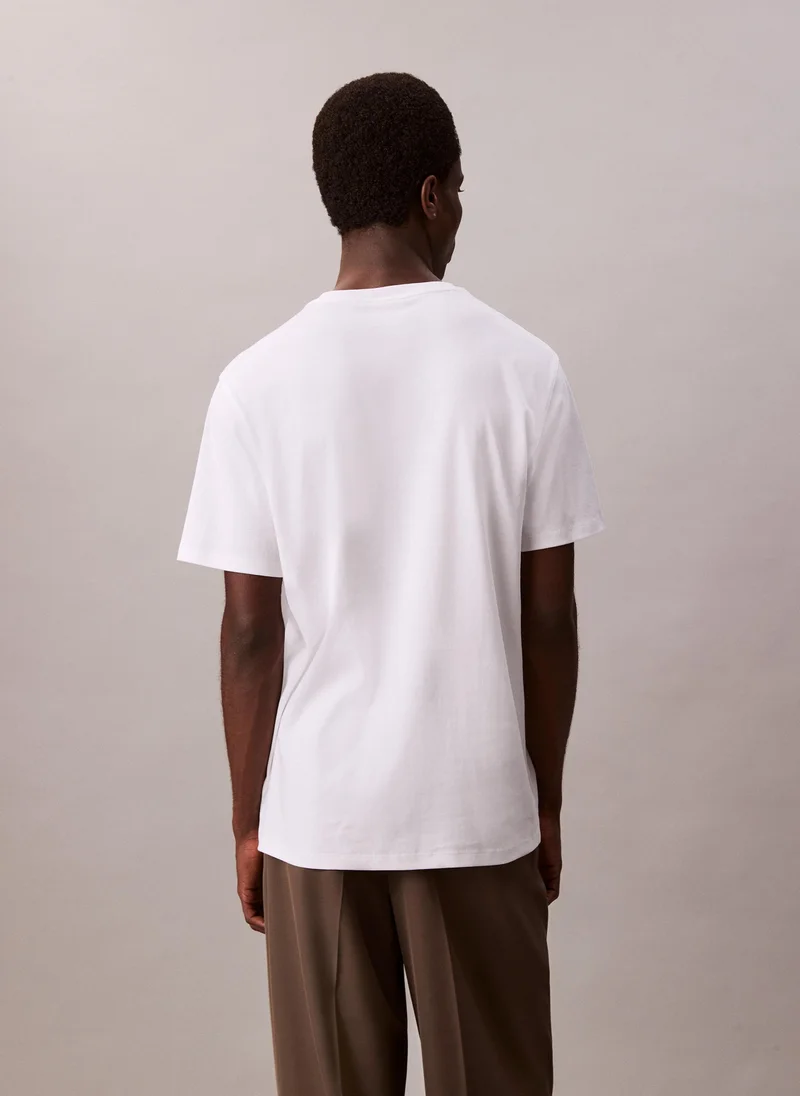 CALVIN KLEIN Textured Cotton T-Shirt