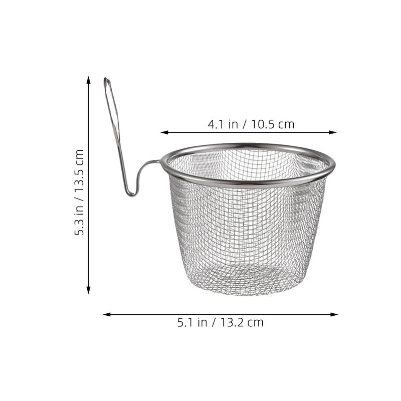Pasta Cooker Stainless Steel Pasta Basket with Handle Strainer Skimmer Food Dumpling Noodle Strainer Basket for Noodles - Image 5